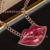 Hot Return Unique Product Sexy Red Lip Necklace Vintage Light Luxury Niche High-end Feeling