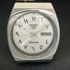 SEIKO 5 AUTOMATIC JAPAN MENS 7009A VINTAGE ARABIC SILVER DIAL WATCH a702459-5 R124-a702459