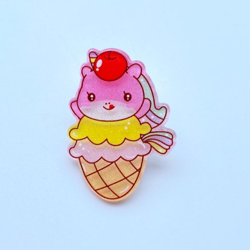 10 Pezzi Mini Misti Con Unicorni Cartoon Lucidi Acrilico Kawaii Abbellimenti per Scrapbooking Accessori Fai da Te H64