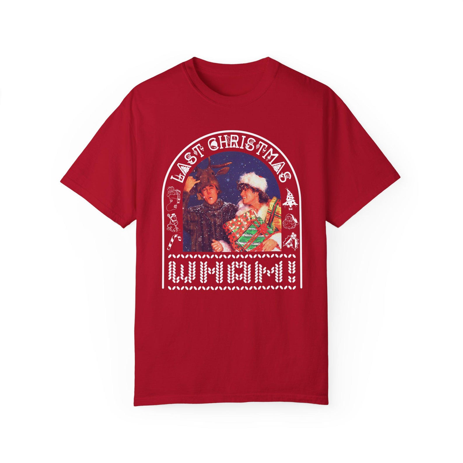 Wham Last Christmas/Christmas Tee/WHAM/Last Christmas T shirt/George Michael T shirt/Festive and fun/Christmas shirt/Unisex Holiday Tee L