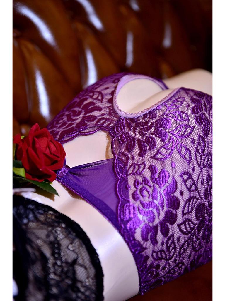 Japanese Lace Open Crotch Plus Size Women's Sexy Lingerie Temptation Triangle Panties