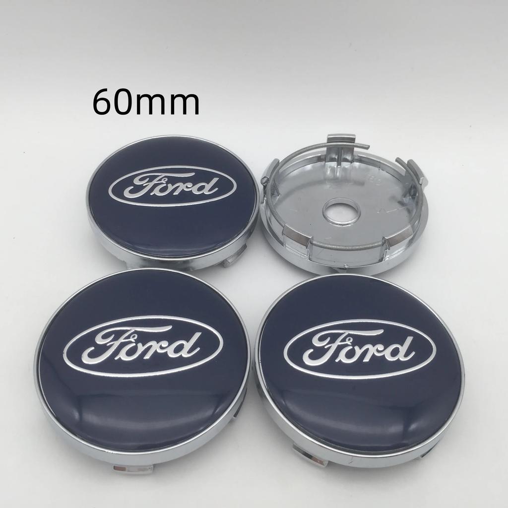 Autocollant Voiture Ford 4pcs 3D pour ford 56mm 60mm 68mm Emblème Voiture Cache-moyeu de roue Autocollant de cache Insigne styling auto Accesso