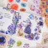 6Sheets PET Butterfly Plant Sticker DIY Scrapbooking Collage Supplies Creative Decor Stationery Junk Journal Aesthetics Stickers