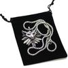 Men's Stainless Steel Red-Eyed Wolf Head Pendant