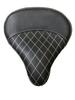 Fits For Royal Enfield Front And Rear Black & White Seat - Diamond Style Thread
