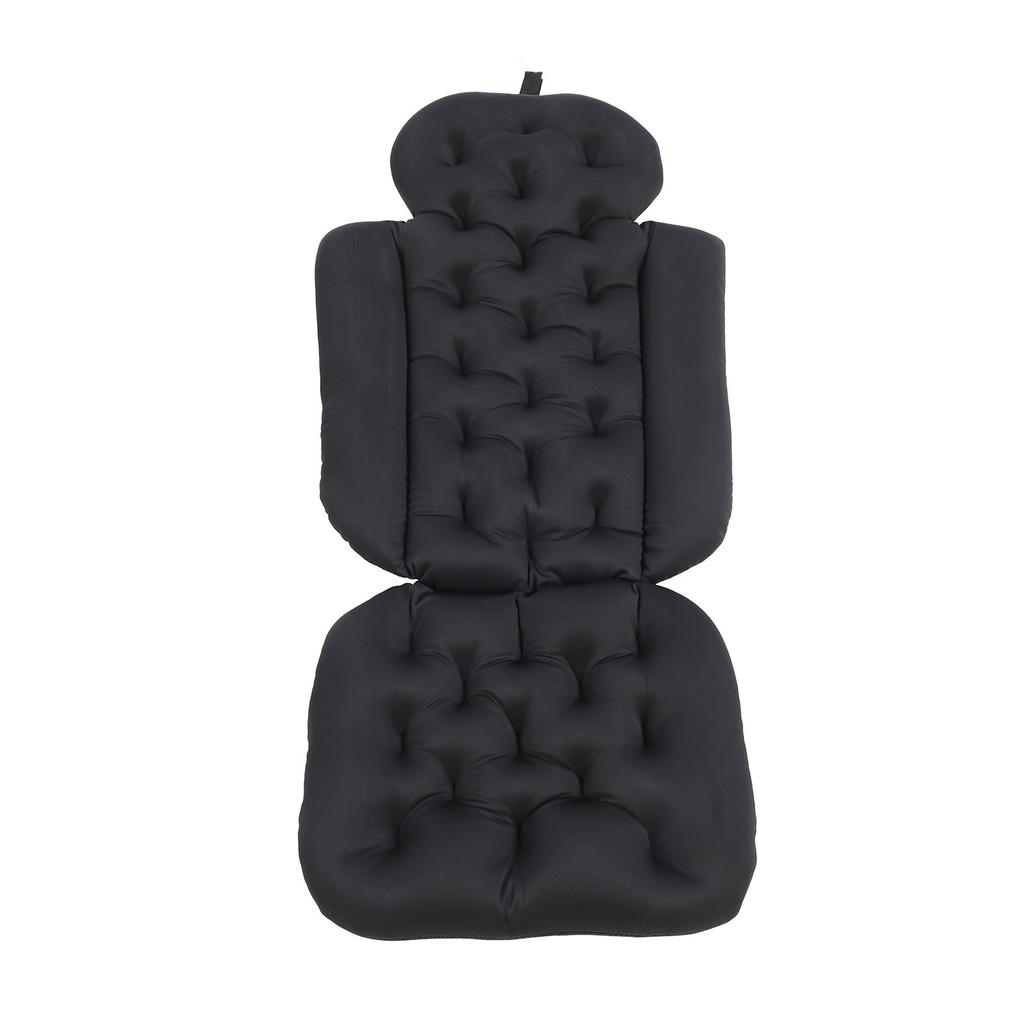 Cuscino da Bagno per Tutto il Corpo Multiuso Pieghevole Traspirante Asciugatura Rapida Elastico Morbido Cuscino per Vasca da Bagno per Piscina Spa Vasca da Bagno Esterna Nero