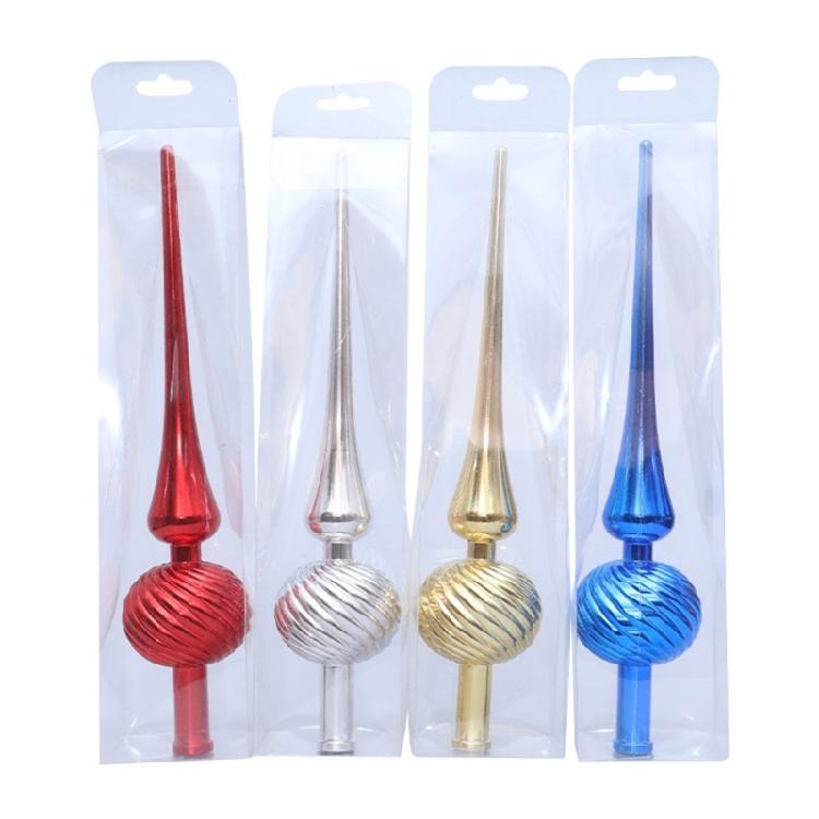 Christmas Finial Tree Toppers Ornament Plastic Construction Easy Installation Tree Star for Party Decoration