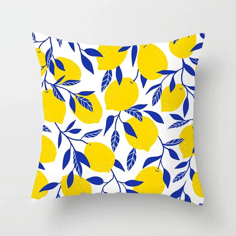 45*45 Fruit Cushion Cover For Wedding Decoration Pillow Case Avocado Orange Strawberry Print Home Decor Party