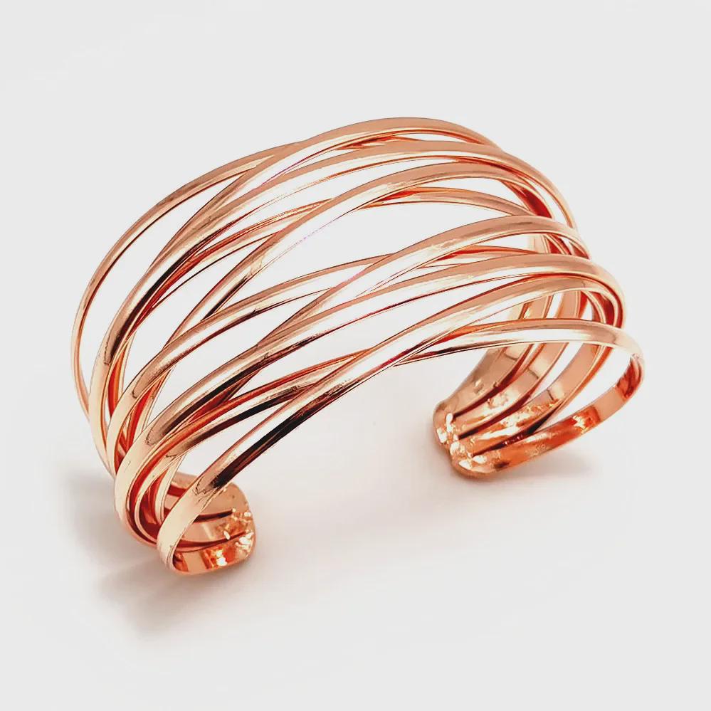 Trendy European & American Semi-Circular C-Shaped Hollow Bracelet - Stylish All-Match Hand Jewelry