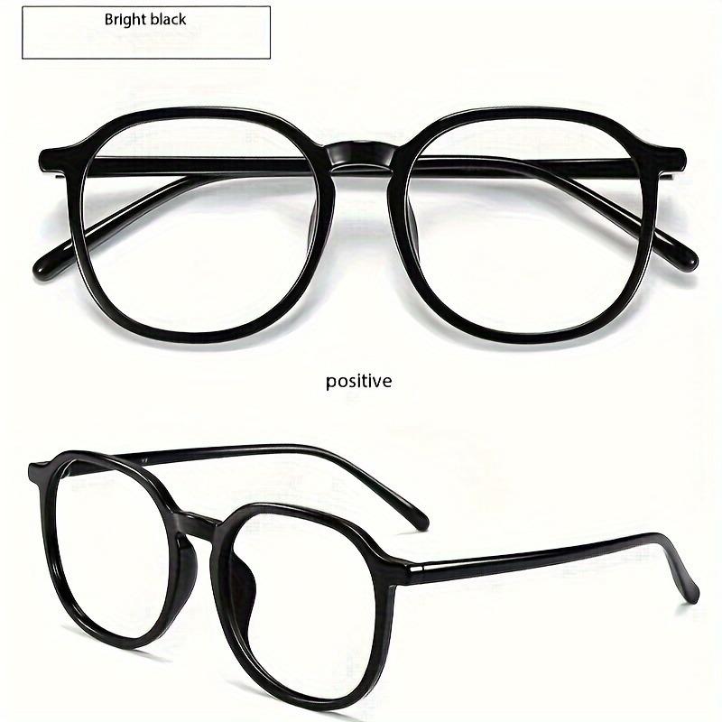 2-Pacs -- The New Ins Retro-Makeup Fashion Premium Blush Glasses Anti-Blue Light Flat Lens