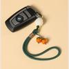 1Pc Persimmon Ruyi Mobile Phone Pendant Short Wrist Lanyard Men's and Women's Glazed Persimmon Pendant Keychain Anti-lost Rope Accessories
