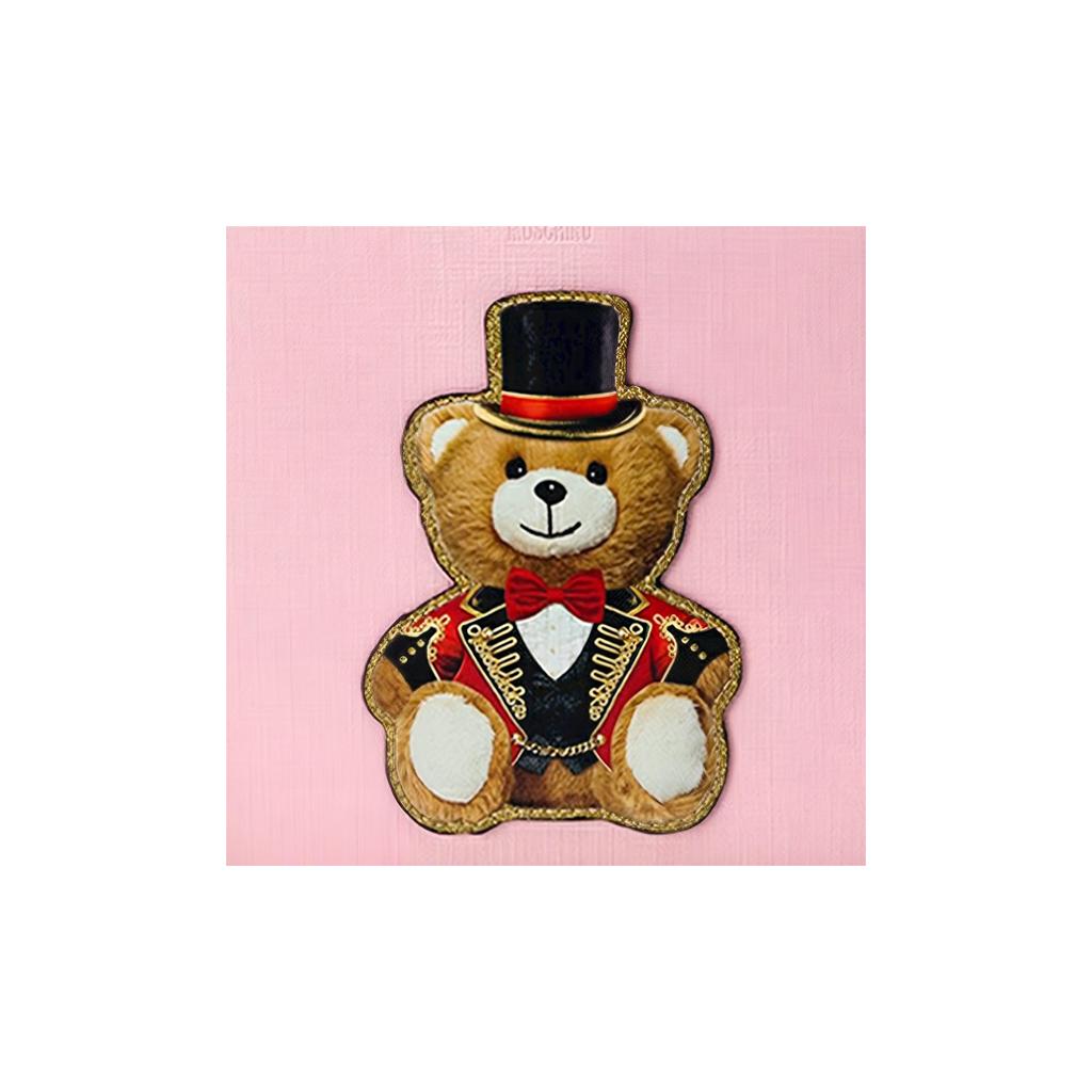 Moschino Teddy Bear Leather Clutch Women clutch Pink A8429-8210-1224