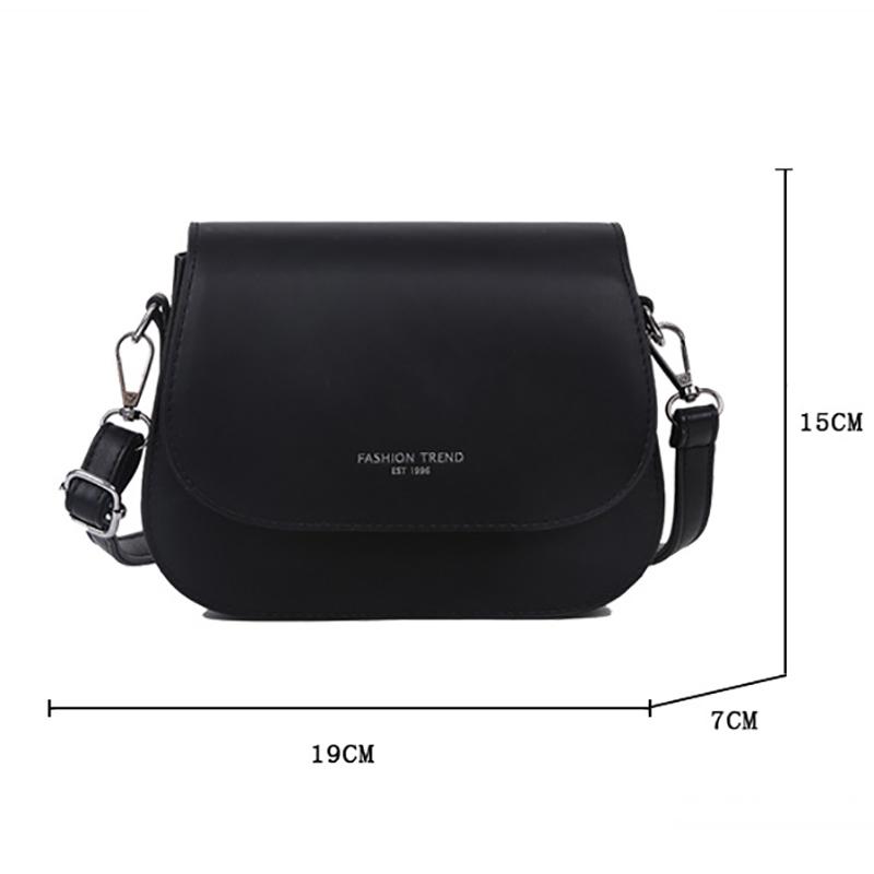 Sac à bandoulière de selle en cuir PU pour femmes, sac à main Simple à rabat de couleur unie, pochette