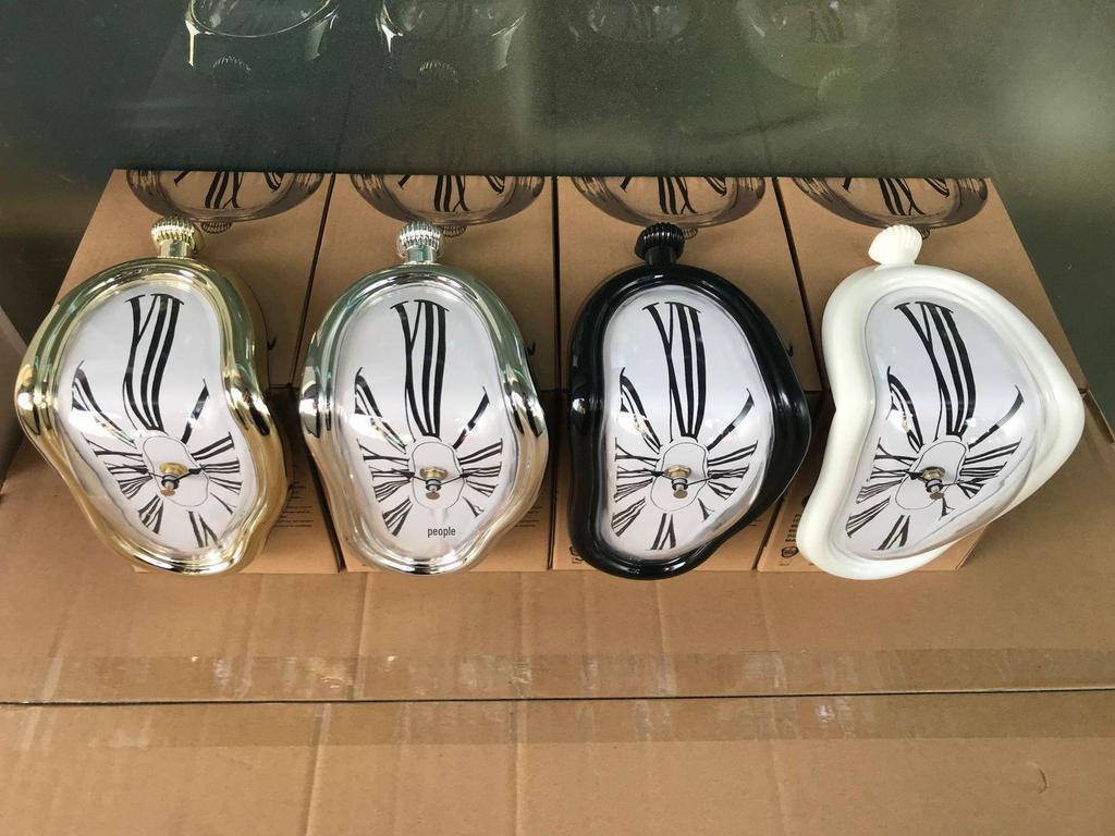 Retro Minimalist Distorted Roman Numeral Wall Clock - Silent Clock for Home, Bedroom & Living Room