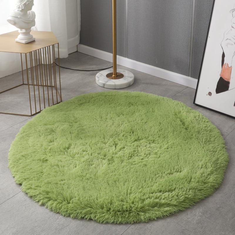 1Pcs Soft Plush Round Rug for Bedroom Home Decor Fluffy Shag Circle Area Rugs Kids Room Classroom Nursery Living Room Decor