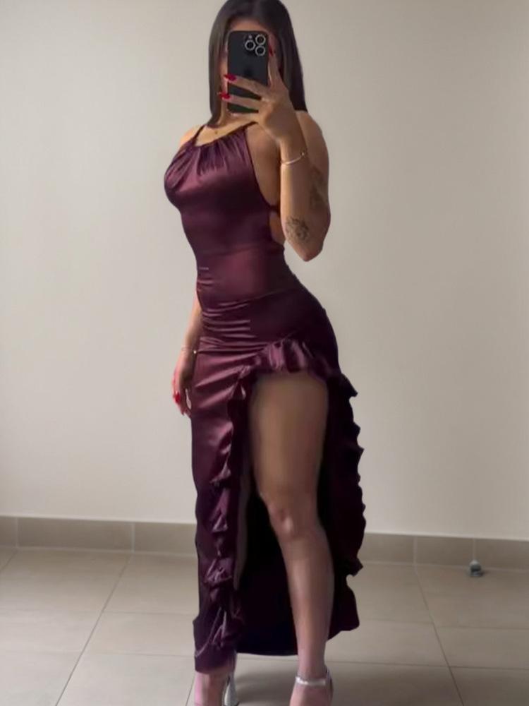Sommerkleid High-End Sexy Rückenfrei Träger Hot Girl Kleid
