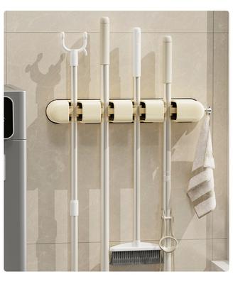 No-Drill Mop Holder Wall Mounted Multifunctional Mop Storage Hook