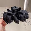 Large Summer Lace Edge Bow Claw Clip Hair Accessory for Women - Multi-Layer Feather Design