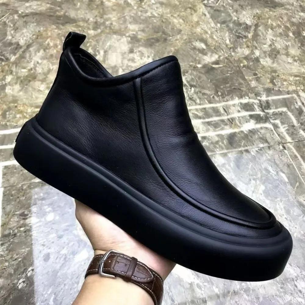 Herbst neue Herren Business Casual Lederschuhe Herren Retro weiches Leder gutes Leder Ärmelmund Lederschuhe
