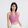 Shockproof Sports Bra Women High Support Workout Top Halter Neck Seamless Yoga Bra Breathable Wirefree Fitness Top Running Gym Activewear