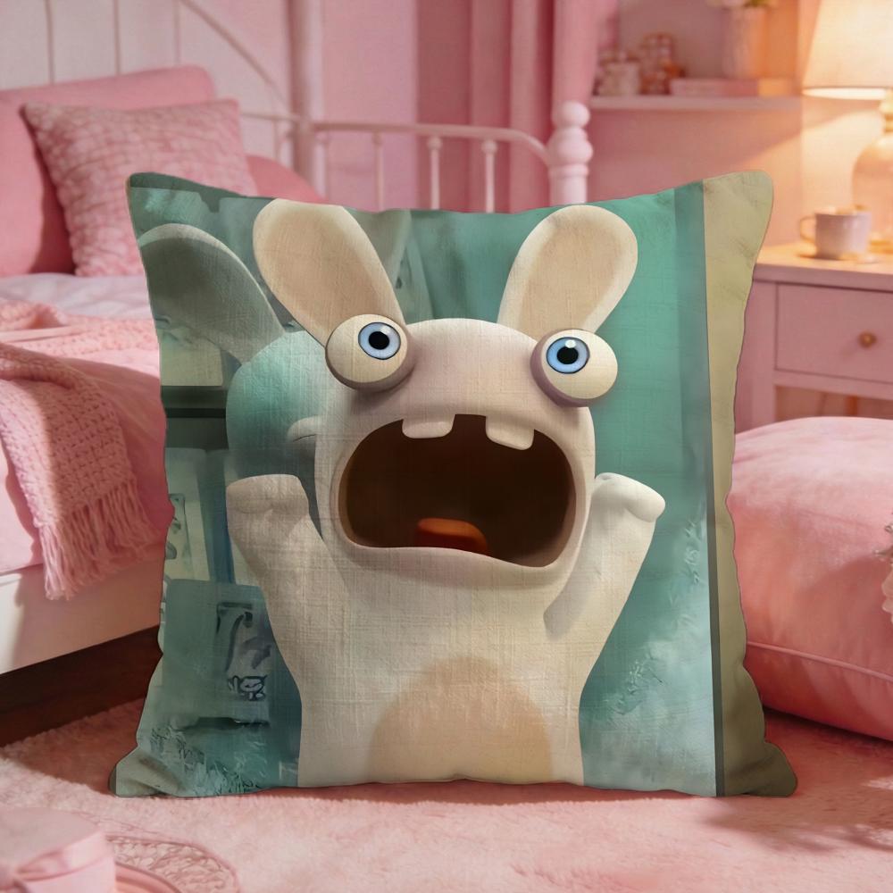 Rabbids IInvasions Anime Cushion Cover Premium Comfort Reversible Pillow Cove Two In One Design For Any Room  Car Interior