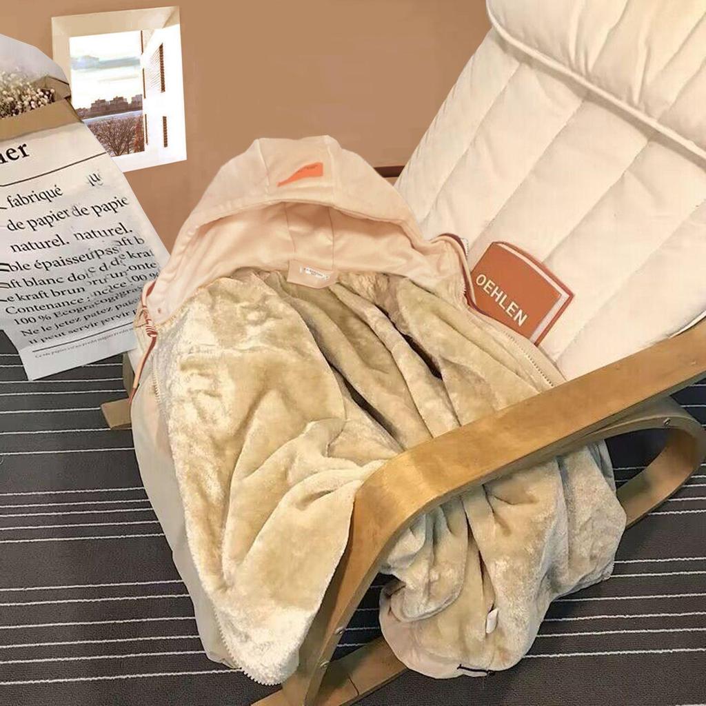 Women's Winter Fleece-Lined Cotton Jacket - Suede, Loose Fit, Y2K Style