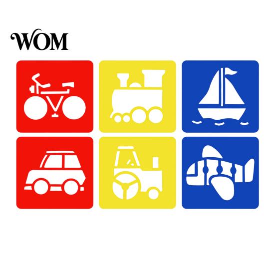 Reusable Paint Stencil 6 Pcs Painting Template Stencils, 5.5x5.9 Inch Washable DIY PP Plastic Art Stencils for Wood Paper Fabric, Home Decor
