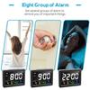 Large LCD Screen Alarm Time Calendar Temperature Display Modern Home Bedroom Office Decoration Supplies Digital Alarm Clock