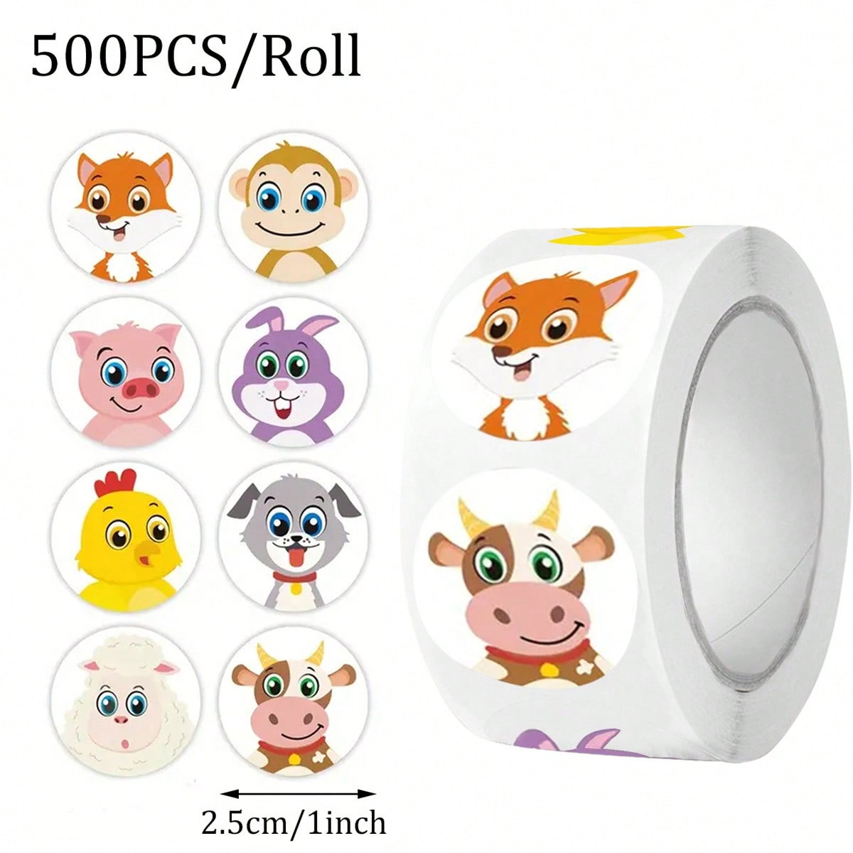 Children s cartoon animal sticker, cute reward sticker label, kindergarten teacher s encouragement supplies