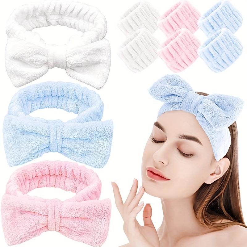 Headband Women's Face Wash Beauty Makeup Headband Flannel Hair Accessory Headband Face Wash Headband Wristband Plush Elastic Headband