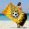 Soccer Goal Game Beach Towel Patterned Sunscreen And Windproof Suitable For Swimming Pool Camping Travel Blanket