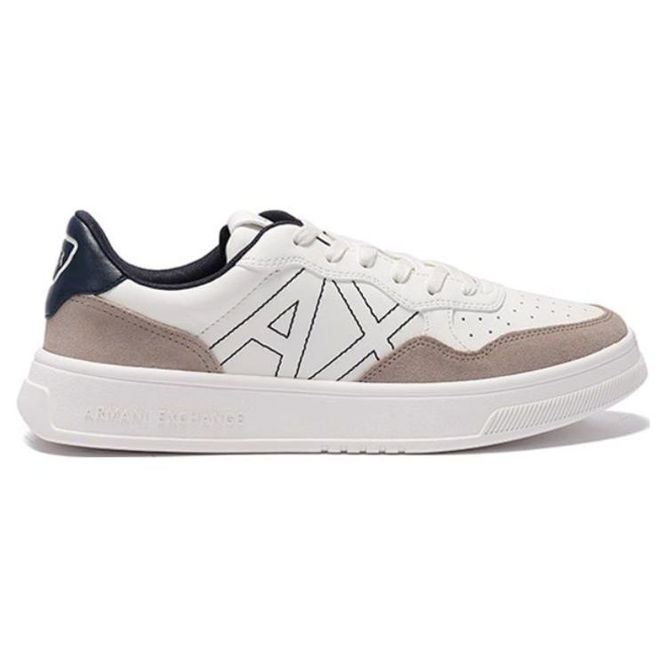 Armani Exchange Ss23 Lace-Up Fashion Sneakers Men Sneakers Off-White XUX148XV601S030