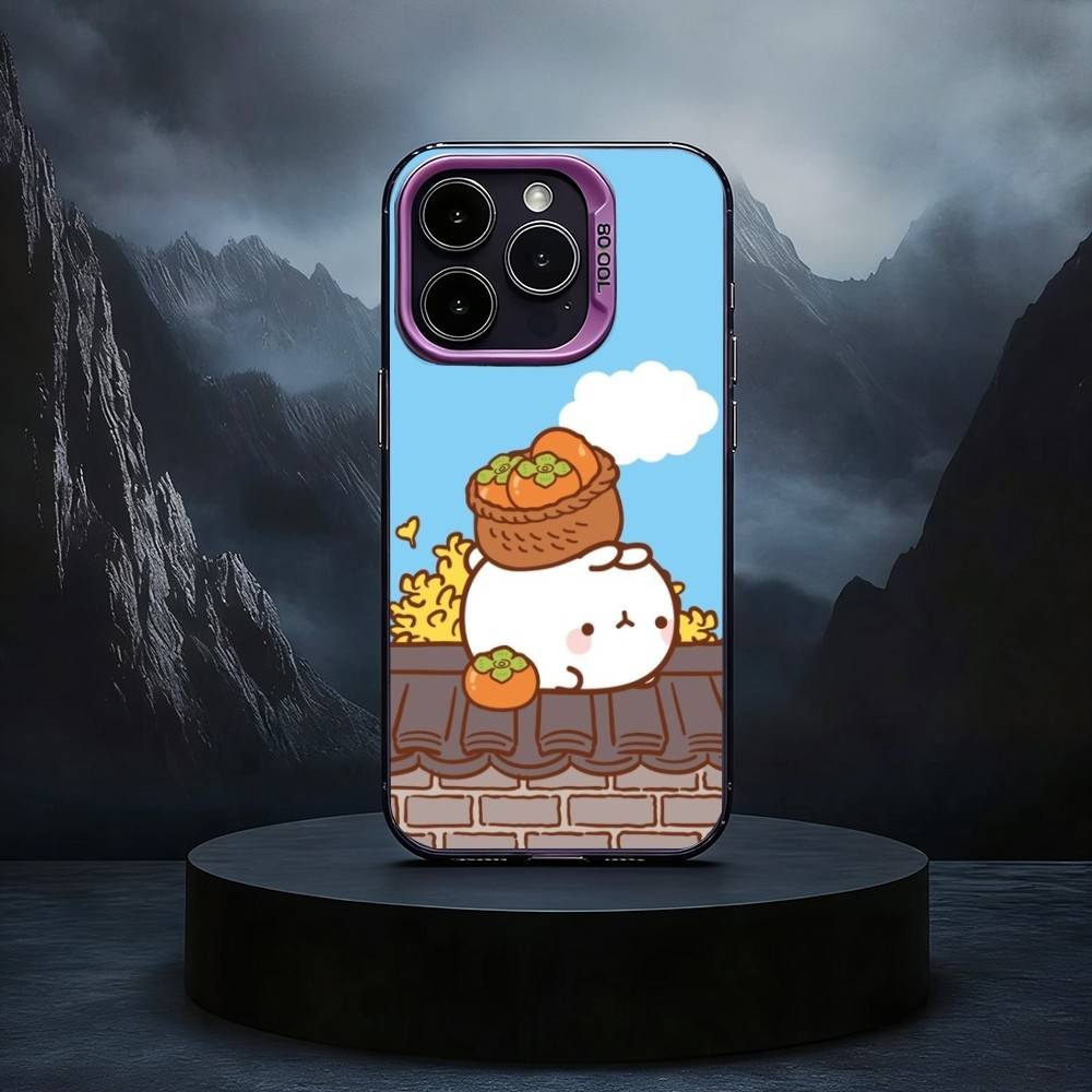 Cute Cartoon M-Molang Black Candy silver phone case Phone Case For iPhone17,16,15,14,13,12,11 Plus,Pro Max