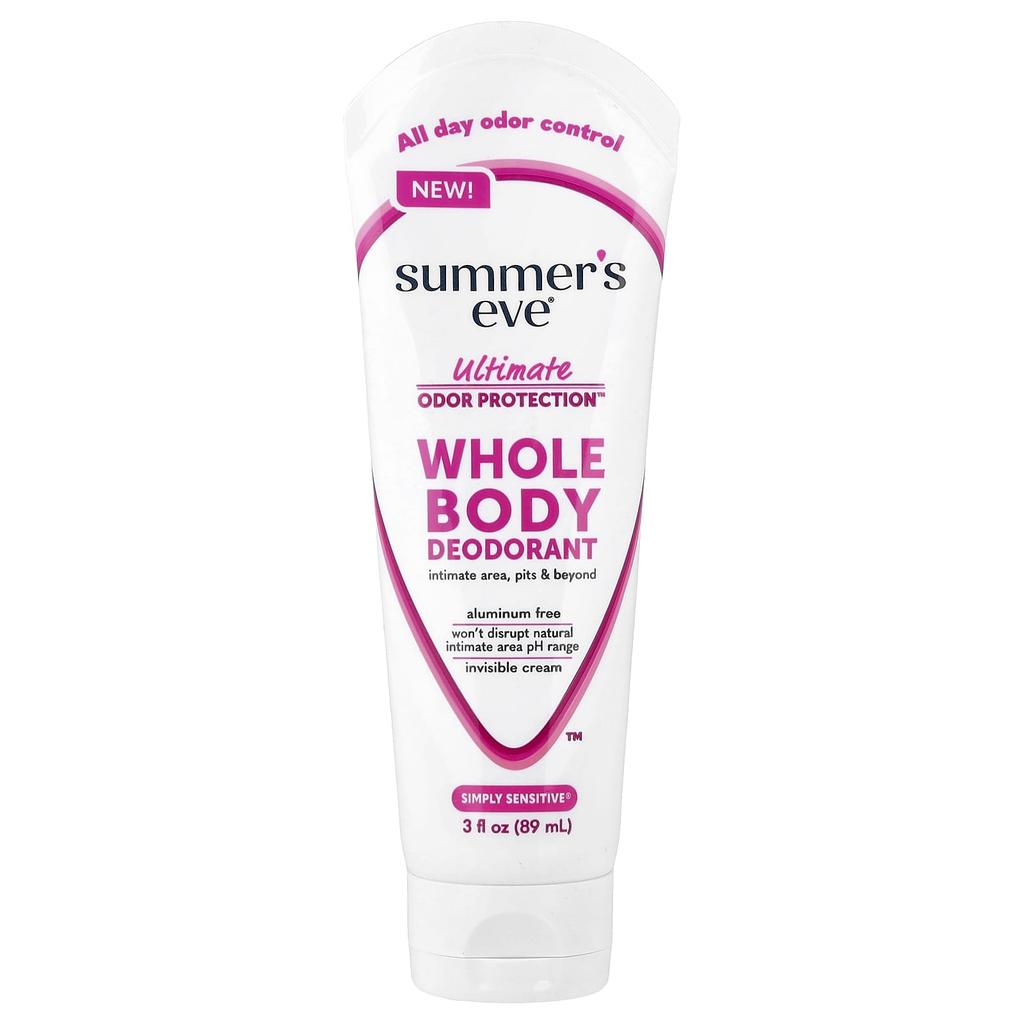 Summer's Eve Ultimate Odor Protection™, Body Deodorant, Simply Sensitive®, 89 Ml (3 Fl Oz)