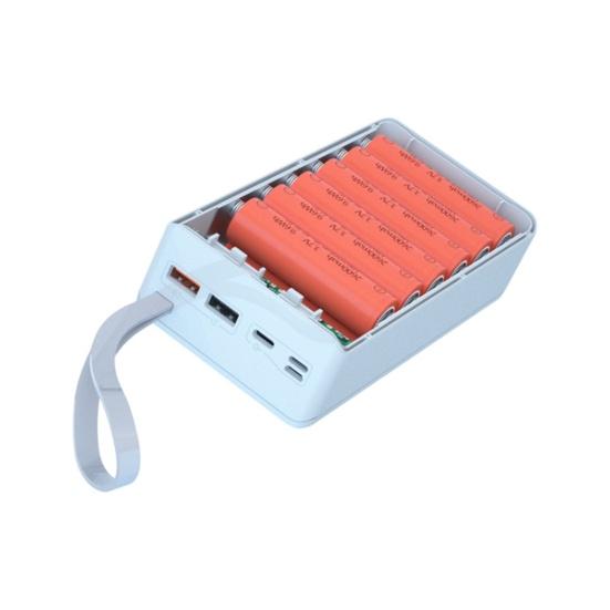 C12 Power Bank Detachable DIY 12x18650 Shell Solderless QC PD Portable Charger Case