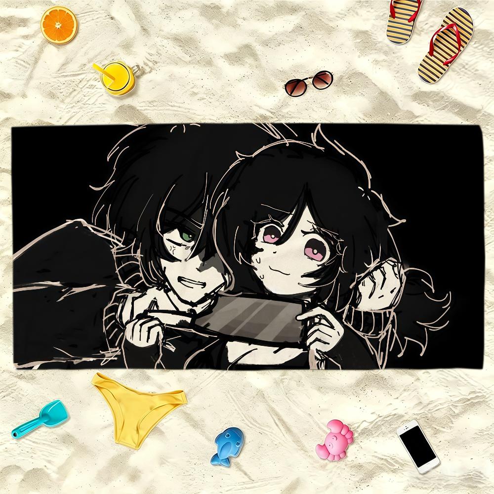 The Coffin Of Andy And Leyley Cartoon Towel Soft Lightweight Anti-Sand Large Beach Towel Quick-Drying Bath Sports Family
