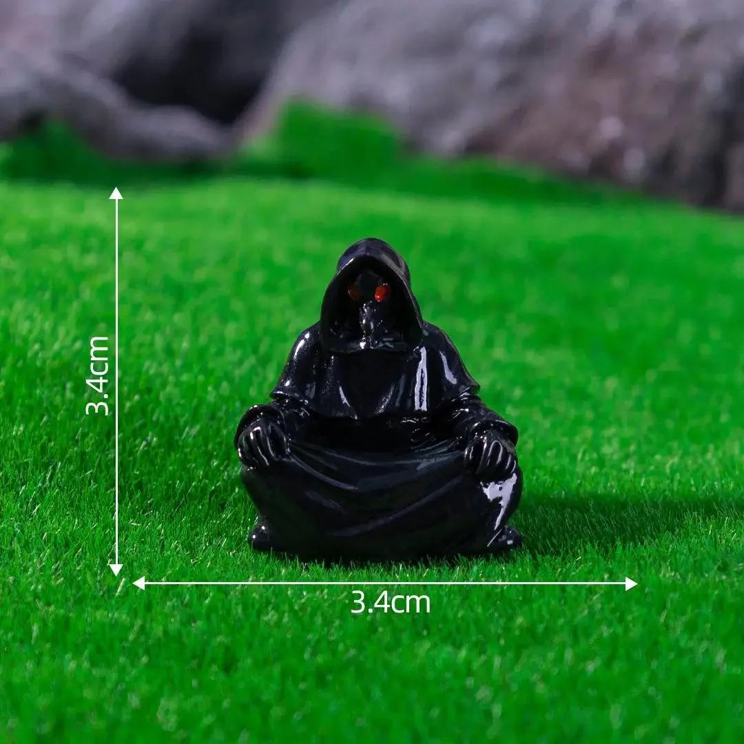 Cartoon Pumpkin Monster Crow Skeleton Resin Vampire Grim Reaper Figurine Decorations Halloween Party Model Decorations