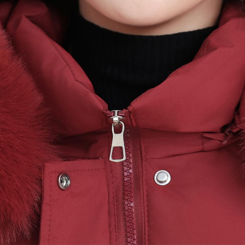 Jachete Femeie de Vârstă Mijlocie Iarnă Mărimi Mari Haine Exterioare cu Glugă Guler din Blană Faux Gros Cald Casual Palton de Iarnă Parkas Femei