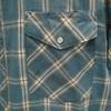 Wrangler 90s Old Check Pattern Short sleeve Western shirt M Green system Men's Used