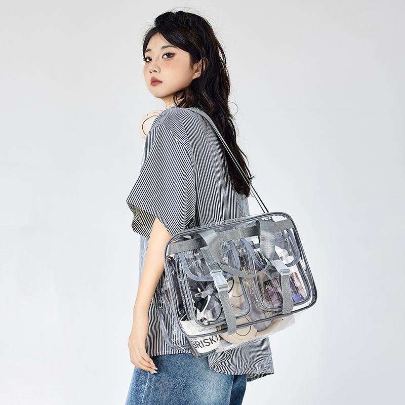 Transparent Travel Bag Women's Large Capacity Yoga Bag Swimming Bag