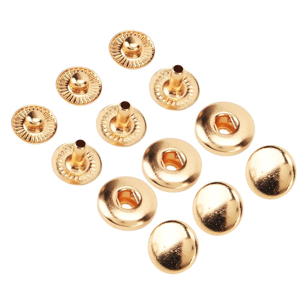 200er Set Druckknöpfe Kit 8mm Starkes Kupfer Exquisiter Glanz Weit verbreitet Leder Druckknöpfe für Kleidung Taschen Leder