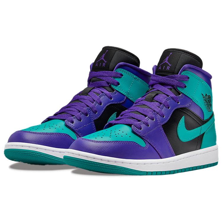 New Jordan 1 Mid Black Grape Women's BQ6472-502