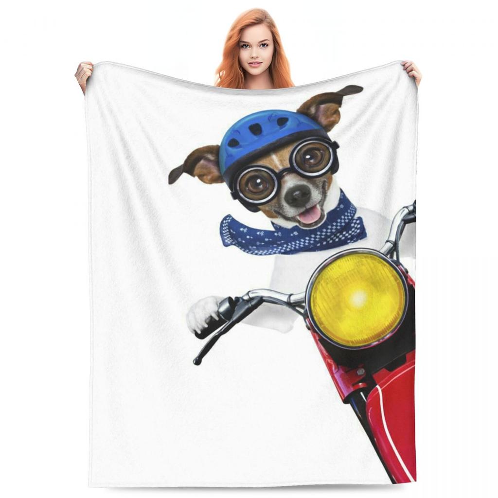 Custom Jack Russell Terrier Funny Love Blanket Warm Fleece Soft Flannel Pet Throw Blankets For Bedroom Couch Travel Autumn