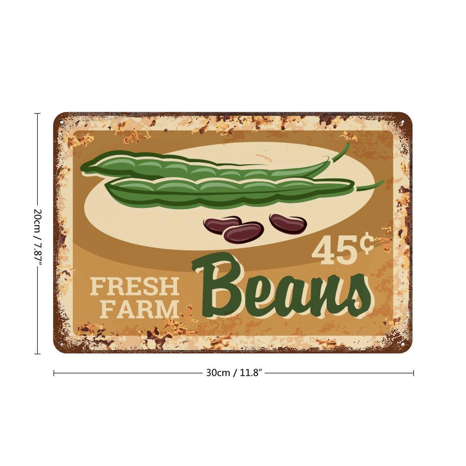 

1-Pack rustic metal wall plate art, 20×30cm and 30×40cm, distressed retro sign for garage, pub or kitchen 20*30CM