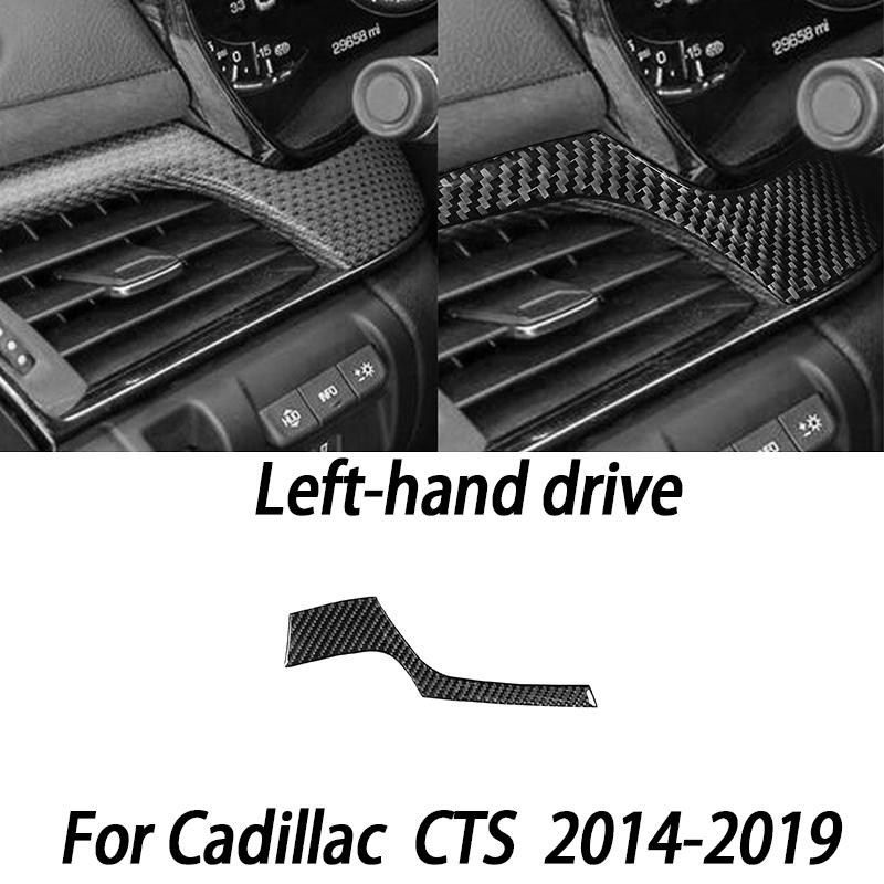 Carbon Fiber Car Interior Accessories Center Console Panel Door Handle Gear Shift Decorative Stickers For Cadillac CTS 2014-