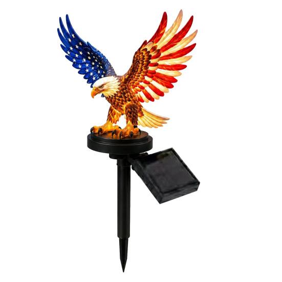 America 250th Anniversary Solar Eagle Garden Light, Patriotic Memorial Day Decor, Solar Powered Eagle Stake Light for 4th of July Yard, Outdoor