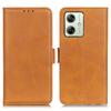 For Motorola Moto G54 5G Case Cowhide Texture PU Leather Wallet Cellphone Shell
