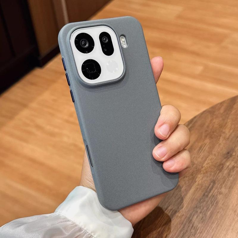 Magnetic Case For OPPO Find X9 Pro Case Fashion For MagSafe Matte Rock Sand Phone Cover Soft Border Back Shell Non-Slip Bumper