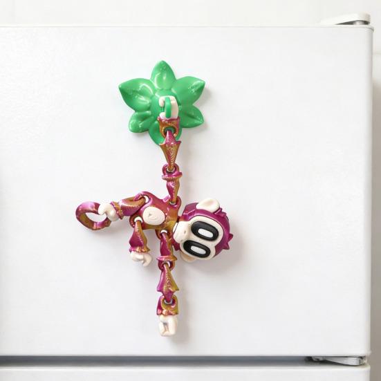 Jucărie Monkey Imprimată 3D cu Magneți Maimuță Articulată Suspendată cu Magneți Articulații Mobile Monkey Jucărie Fidget Decorațiune Magnet de Frigider