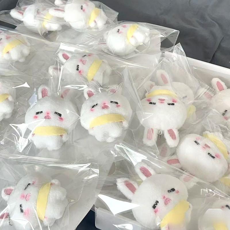 Rabbit Plush Toy Keychain Cartoon Bunny Soft Stuffed Doll Pendant Car Key Ring Backpack Bag Decor Kid Gift